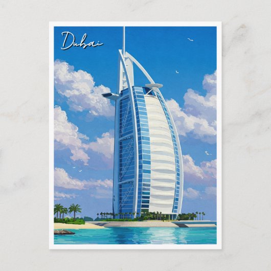 Dubai Burj Al Arab VAE Reizen Briefkaart (Voorkant)