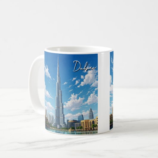 Dubai Burj Al Arab VAE Reizen Koffiemok (Voorkant links)