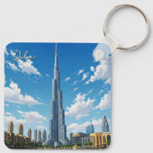 Dubai Burj Al Arab VAE Reizen Sleutelhanger (Achterkant)
