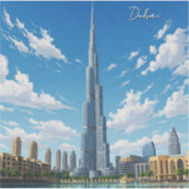 Dubai Burj Al Arab VAE Reizen Sticker (Voorkant)