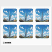 Dubai Burj Al Arab VAE Reizen Vierkante Sticker (Vel)