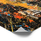 Dubai Burj Khalifa Abstract Drip Painting Poster (Hoek)