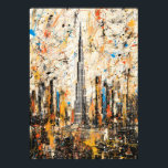 Dubai Burj Khalifa Abstract Drip Painting Poster<br><div class="desc">Reimagine the world’s tallest skyline with this high-energy abstract portrait of the Burj Khalifa. This design captures the soaring ambition of Dubai through bold, expressive paint drips and thick, impasto-style textures that mimic the shimmering heat and modern luxury of the city. Featuring a sophisticated palette of deep teal and fiery...</div>