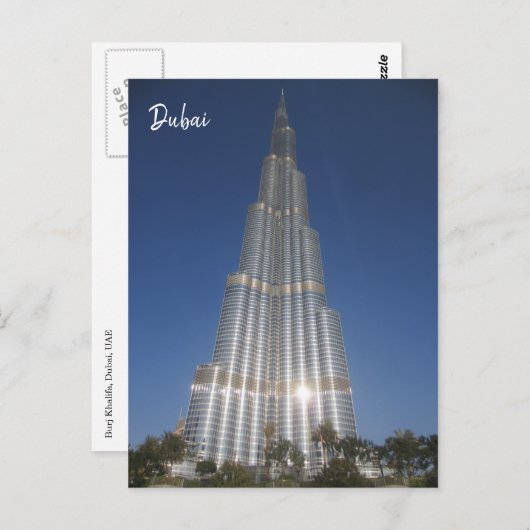 dubai burj khalifa briefkaart (Voorkant / Achterkant)