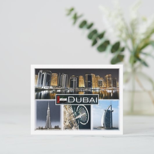 Dubai - Burj Khalifa - marina tower - Briefkaart (Staand voorkant)
