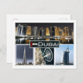 Dubai - Burj Khalifa - marina tower - Briefkaart (Voorkant / Achterkant)