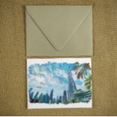 Dubai Burj Khalifa Panorama Uitzicht Briefkaart