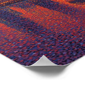 Dubai Burj Khalifa Pointillism Skyline Sunset Poster (Hoek)