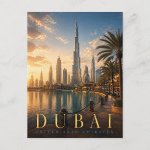 Dubai Burj Khalifa REALMS Briefkaart