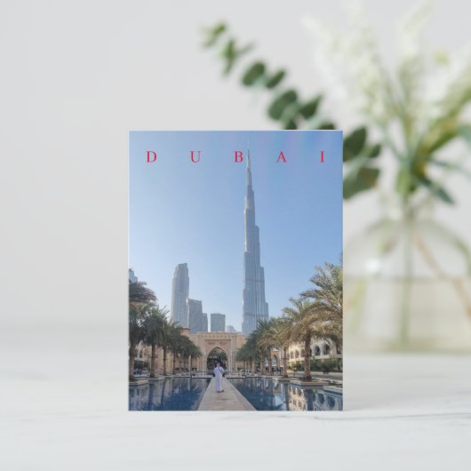 Dubai Burj Khalifa uitzicht ansichtkaart Briefkaart (Staand voorkant)