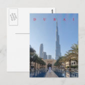 Dubai Burj Khalifa uitzicht ansichtkaart Briefkaart (Voorkant / Achterkant)