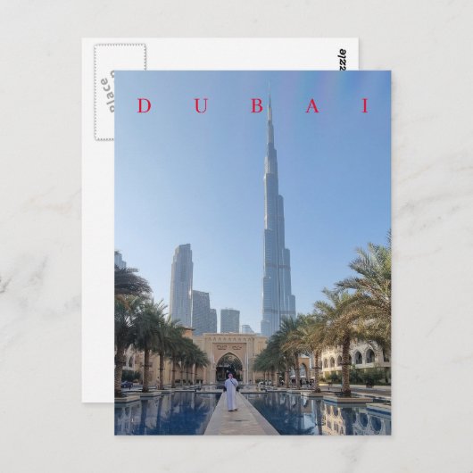 Dubai Burj Khalifa uitzicht ansichtkaart Briefkaart (Voorkant / Achterkant)