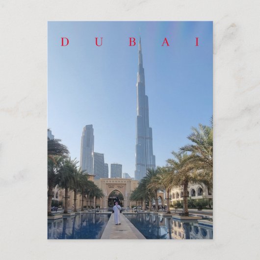 Dubai Burj Khalifa uitzicht ansichtkaart Briefkaart (Voorkant)