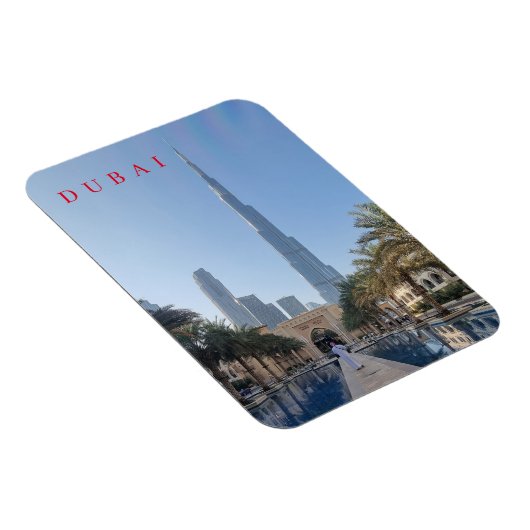 Dubai Burj Khalifa uitzicht koelkastmagneet Magneet (Rechterzijde)
