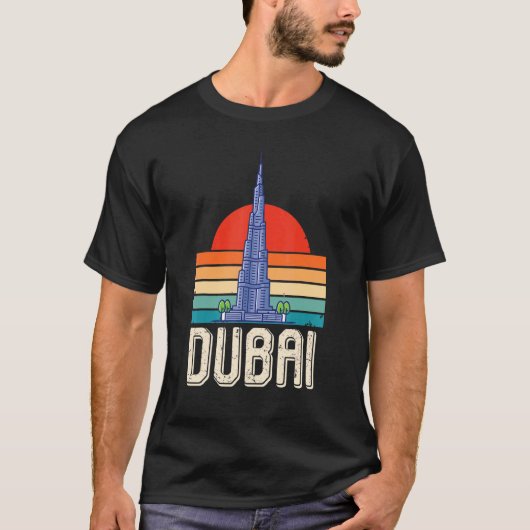 Dubai Burj Khalifa United Arab Emirates Skyline T-shirt (Voorkant)