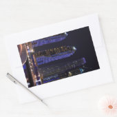 Dubai Cayan Tower 's nachts Rechthoekige Sticker (Envelop)