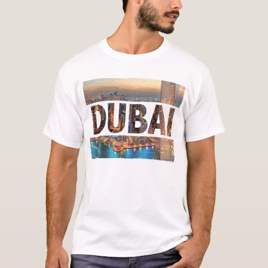 Dubai City Design Mannen T-Shirt (Voorkant)