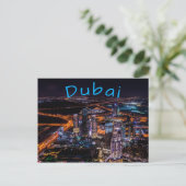 Dubai City Liight Time Briefkaart (Staand voorkant)