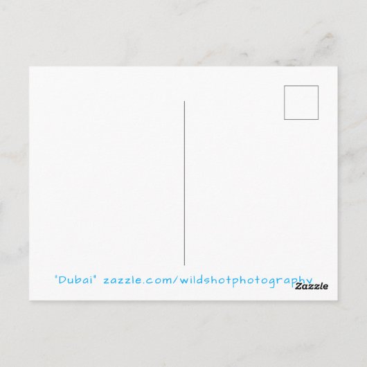 Dubai City Liight Time Briefkaart (Achterkant)