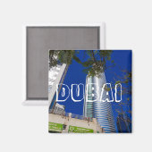 Dubai City Skyscraper Landscape Architecture Magneet (Voorkant / Achterkant)