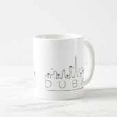 Dubai | City Stylized City Skyline Coffee Mu Koffiemok (Voorkant rechts)