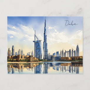 Dubai Cityscape Verenigde Arabische Emiraten reize Briefkaart
