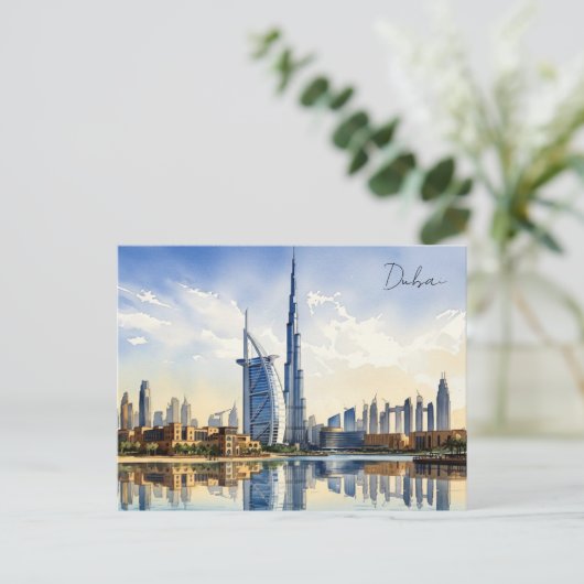 Dubai Cityscape Verenigde Arabische Emiraten reize Briefkaart (Staand voorkant)