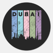 Dubai Classic Round Sticker (Voorkant)
