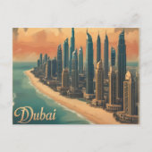 Dubai Coast Vintage Travel Briefkaart (Voorkant)