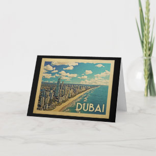 Dubai Coast Vintage Travel Kaart