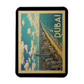 Dubai Coast Vintage Travel Magneet (Verticaal)