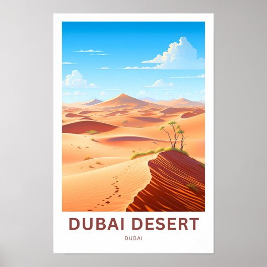 Dubai Desert Dubai Travel Print (Voorkant)