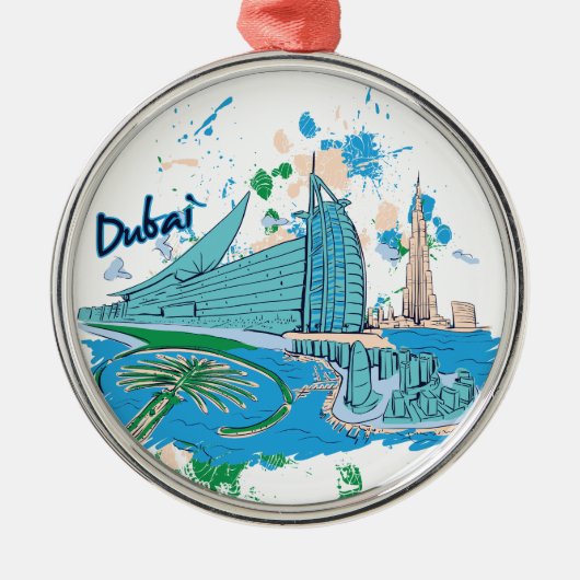 dubai e design metalen ornament (Voorkant)
