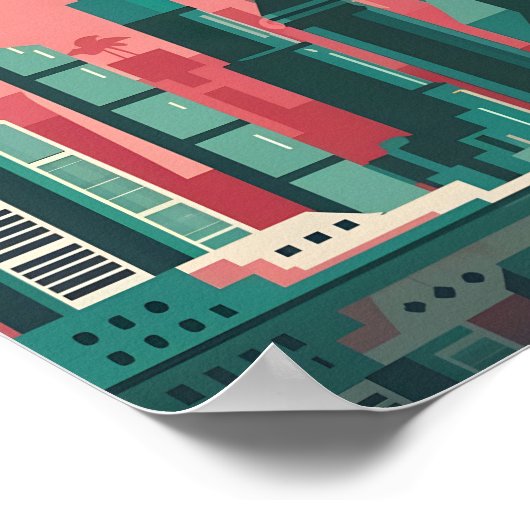 Dubai Elegantie 4K Landschap Cityscape Poster (Hoek)