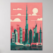 Dubai Elegantie 4K Landschap Cityscape Poster (Voorkant)