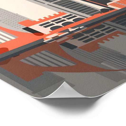 Dubai Elegantie 4K Landschap Cityscape Poster (Hoek)