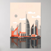Dubai Elegantie 4K Landschap Cityscape Poster (Voorkant)