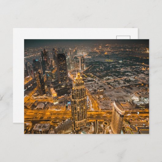 Dubai Emiraten, Burj Khalifa Briefkaart (Voorkant / Achterkant)