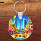 🧲 Dubai Emmer Reisbestemming 🌍 Sleutelhanger (Voorkant)