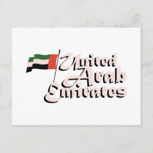 Dubai Flag Verenigde Arabische Emiraten Briefkaart