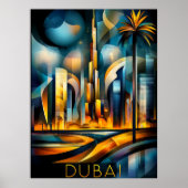 Dubai futuristisch kubisme - moderne geometrische  poster (Voorkant)