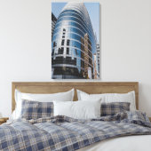 Dubai glazen wolkenkrabber canvas afdruk (Insitu (Slaapkamer))