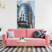 Dubai glazen wolkenkrabber canvas afdruk (Insitu (Woonkamer))