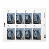 Dubai glazen wolkenkrabber etiket (Full Sheet)