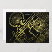 Dubai Gold Style Art Map Kaart (Voorkant / Achterkant)