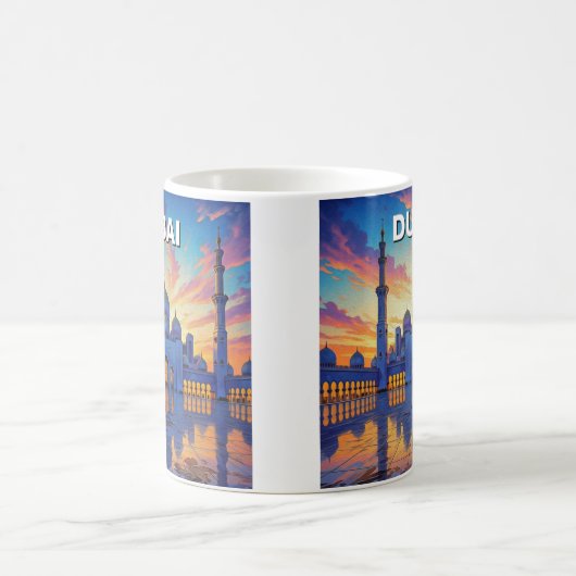 Dubai Grand Mosque UAE Zonsondergang Koffiemok (Center)