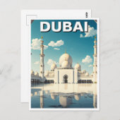 Dubai Grand Mosque VAE Reizen Briefkaart (Voorkant / Achterkant)