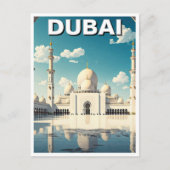 Dubai Grand Mosque VAE Reizen Briefkaart (Voorkant)