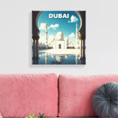 Dubai Grand Mosque VAE Reizen Canvas Afdruk (Insitu (Woonkamer))