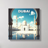 Dubai Grand Mosque VAE Reizen Canvas Afdruk (Voorkant)